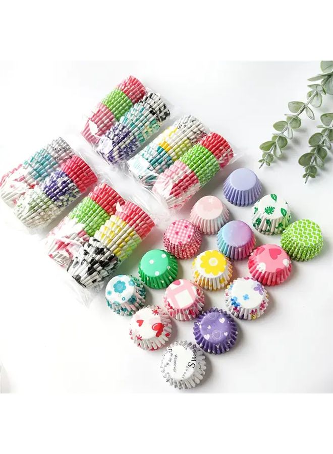 Cartoon Love Cake Liners 250PCS Oil Proof Baking Paper Cupcake Liners - Image 2